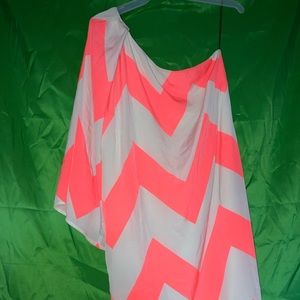 Pink Owl one shoulder dress